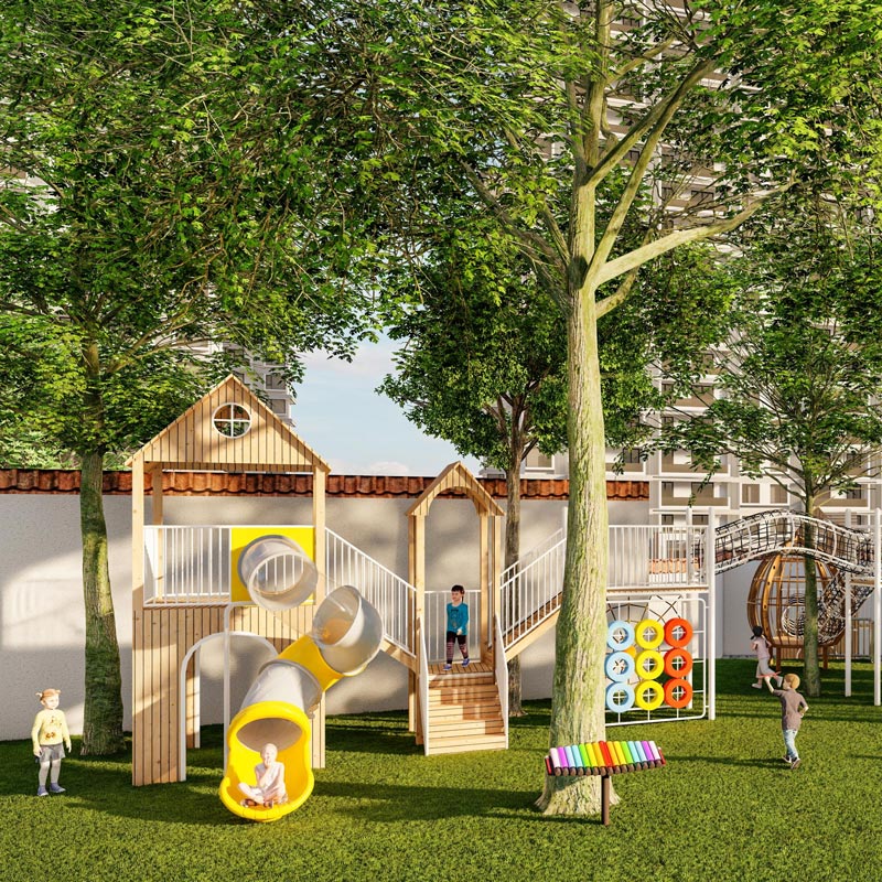 幼兒園攀爬組合滑梯
